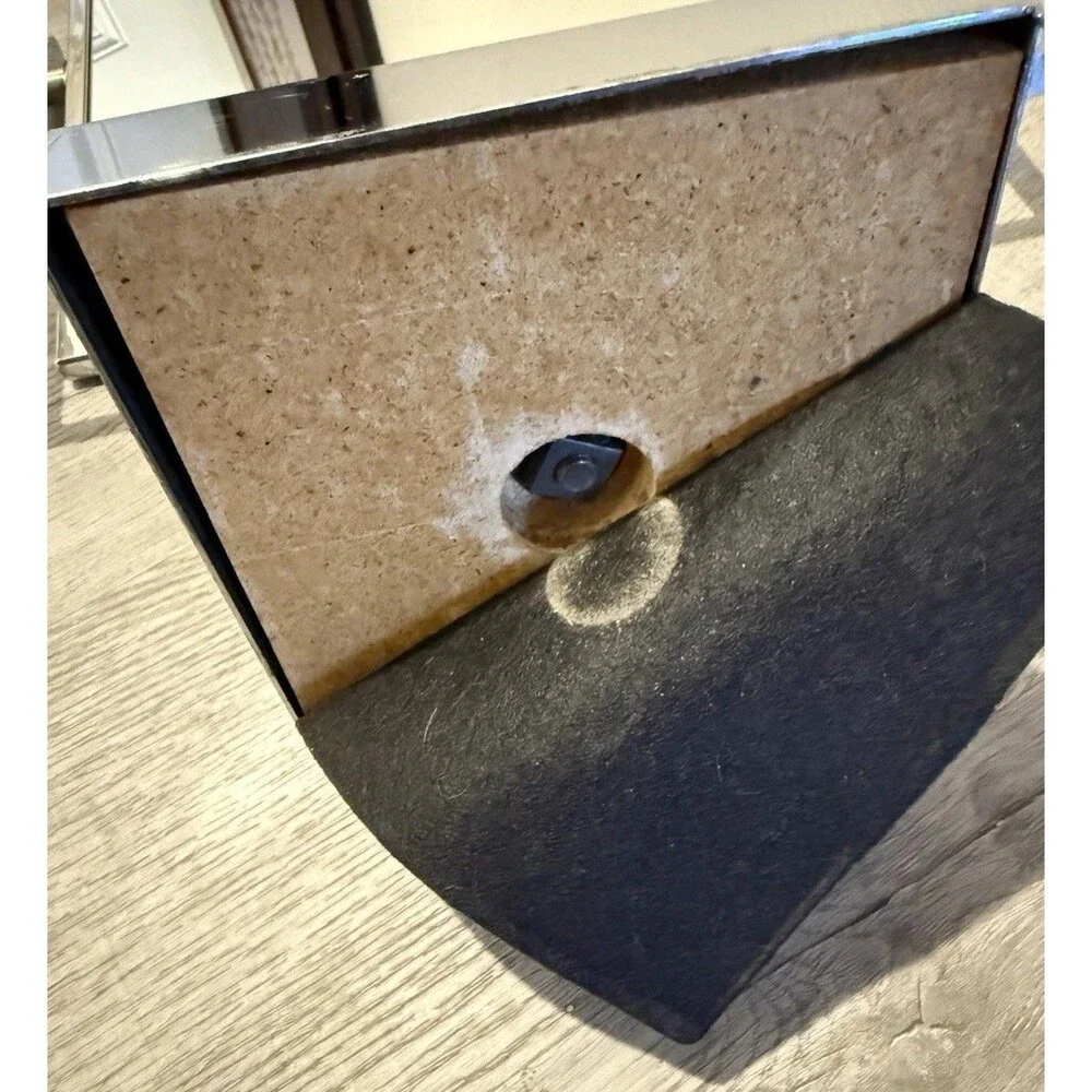 VTG 1960 Modern Lucite Solid Brass Table Top Swivel Mirror Charles Hollis Jones